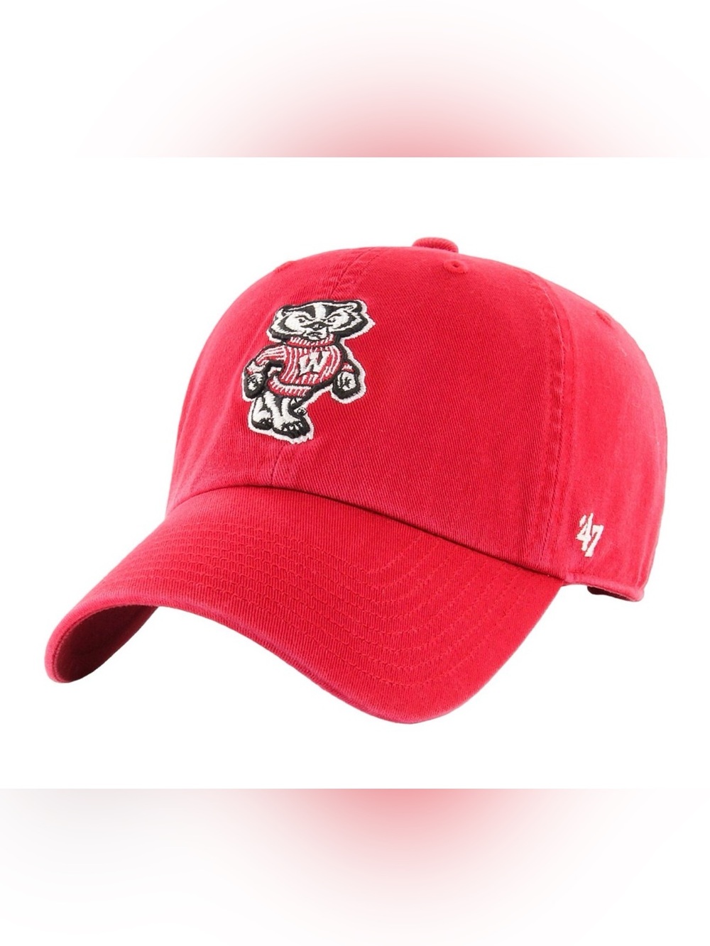 NWT '47 Brand Wisconsin Badgers Clean Up adjustable‎ hat red